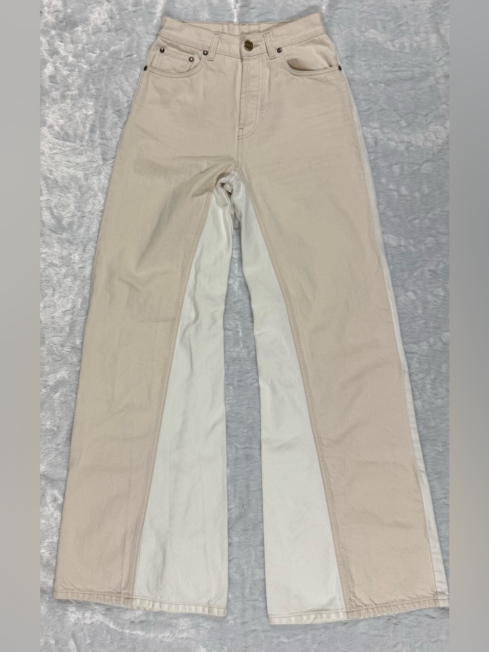 Erika Cavallini Wide Leg Two Tone Jeans